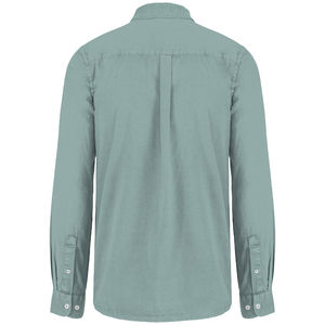 Chemise coton twill H | Chemise publicitaire Washed Jade Green