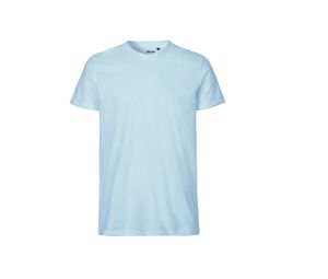 T-shirt fit coton bio H | T-shirt personnalisé Light Blue