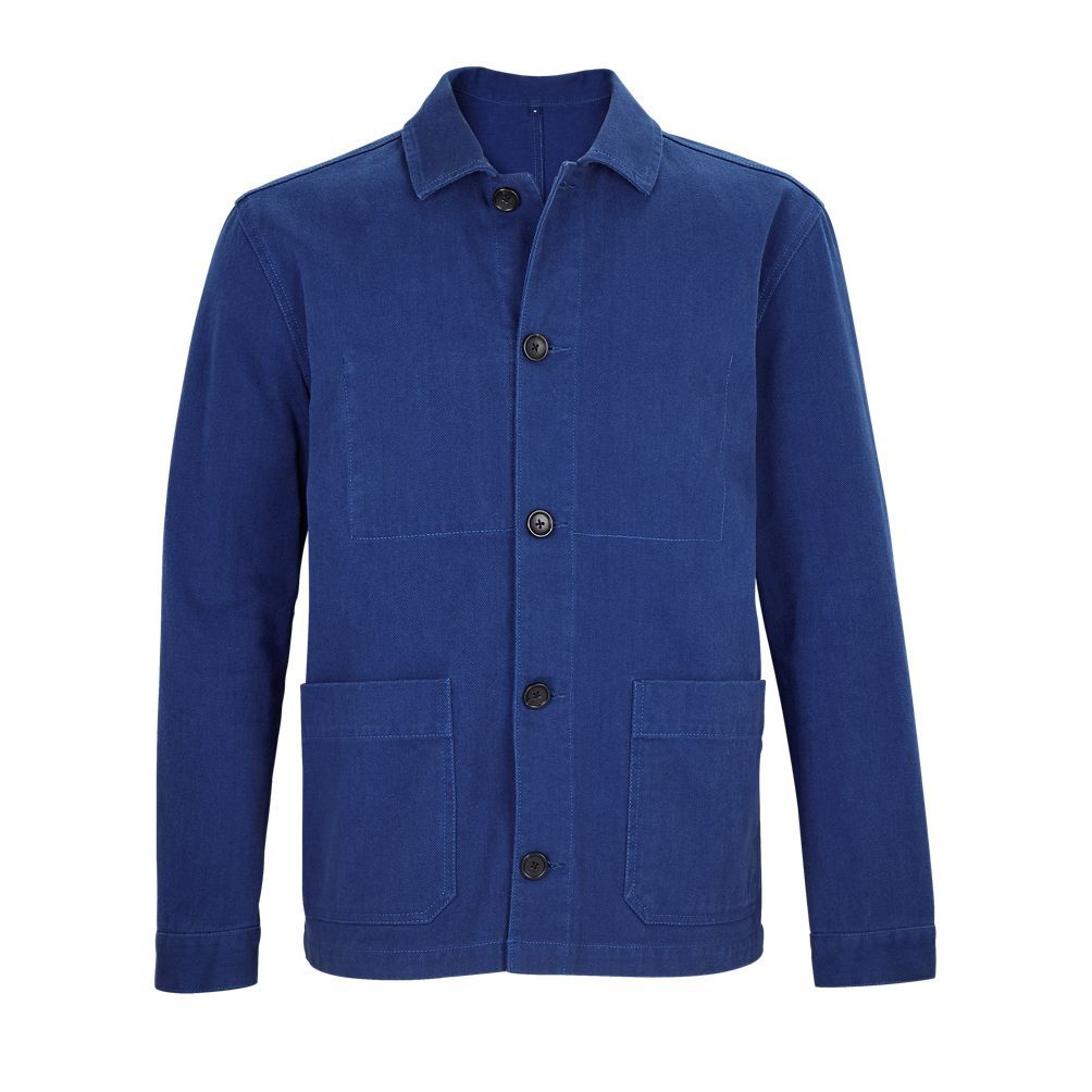 Veste De Travail Homme 100% Coton – Modèle MASSAUA Bleu – Poche Pratique – Taille 48 – Conforme EN 13688