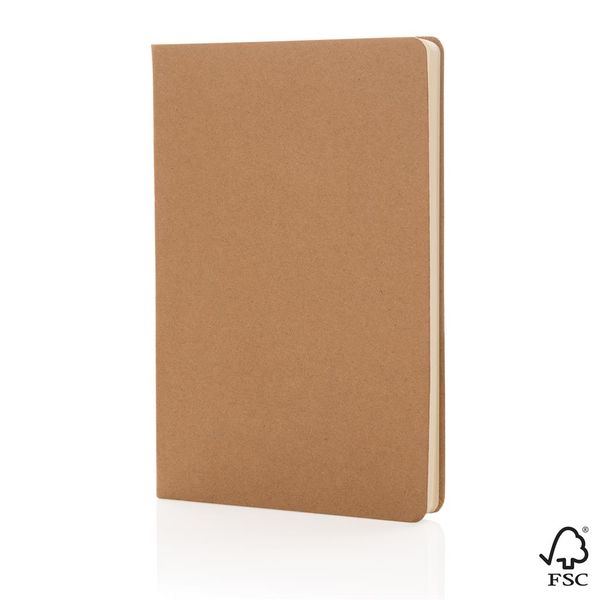 Carnet couverture rigide FSC | Carnet publicitaire Brown