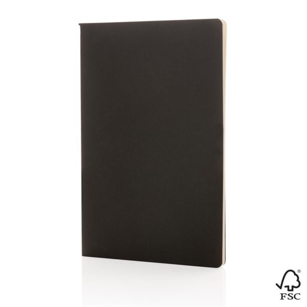 Carnet couverture souple FSC | Carnet publicitaire Black