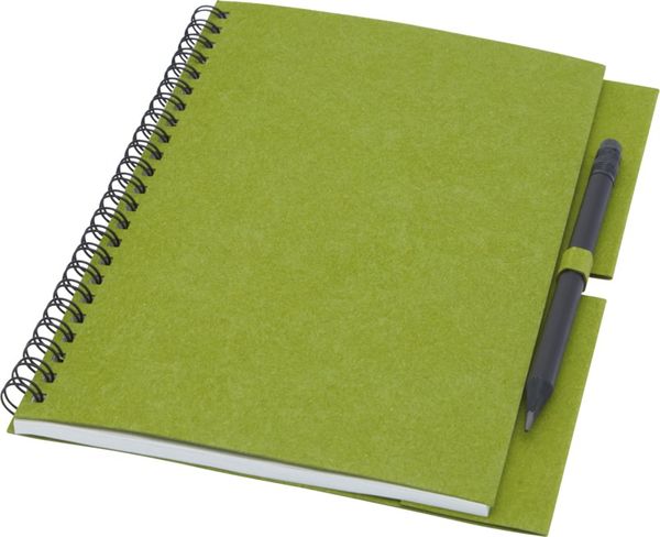 Carnet crayon Luciano | Carnet à spirales personnalisé Vert