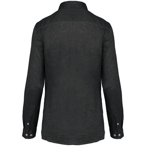 Chemise en lin F | Chemise personnalisée Anthracite Grey