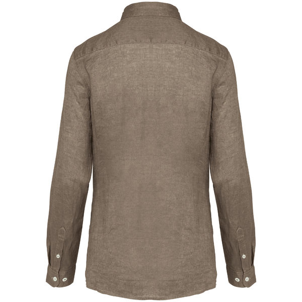 Chemise en lin F | Chemise personnalisée Cream Coffee