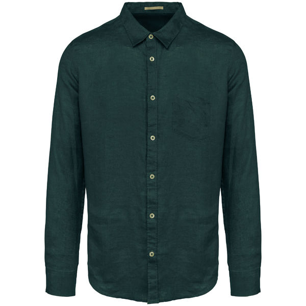 Chemise en lin H | Chemise personnalisée Amazon green