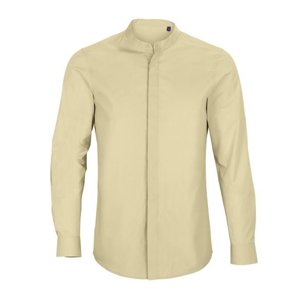 Chemise bio recyclée Bart Men | Chemise personnalisée Beige
