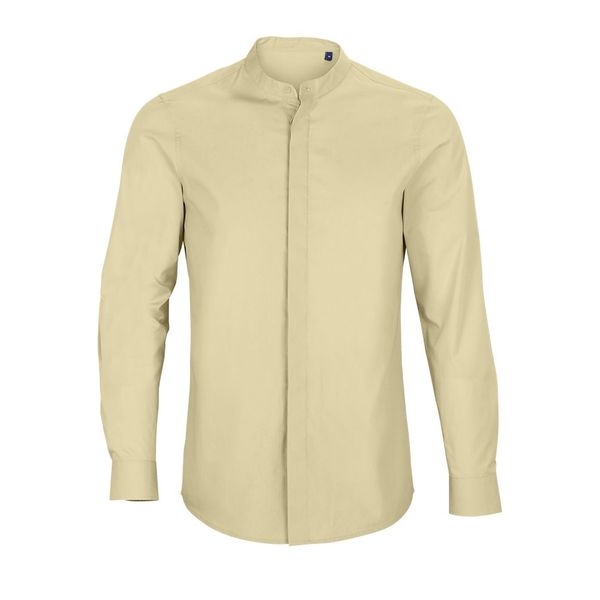 Chemise bio recyclée Bart Men | Chemise personnalisée Beige