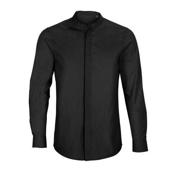 Chemise bio recyclée Bart Men | Chemise personnalisée Noir profond