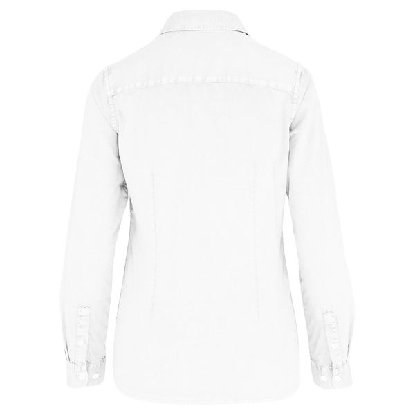 Chemise coton twill F | Chemise publicitaire Washed White