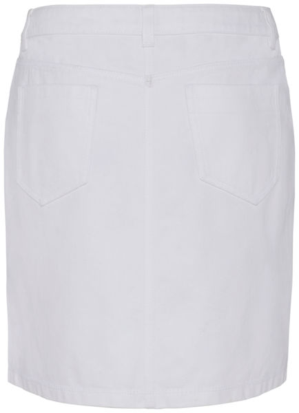 Jupe droite coton | Jupe publicitaire White