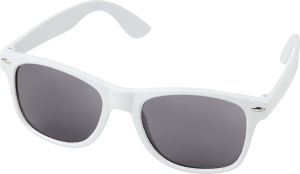 Lunettes recyclées Sun Ray | Lunettes de soleil publicitaires Blanc