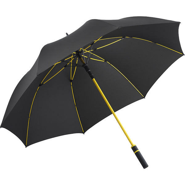 Parapluie golf écoconçu | Parapluie golf personnalisé Noir Jaune