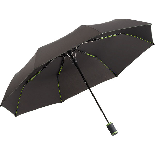 Parapluie poche rPET | Parapluie de poche personnalisé Noir Lime