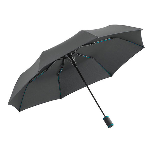 Parapluie poche rPET | Parapluie de poche personnalisé Noir Pétrole 2