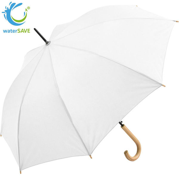 Parapluie pub éco | Parapluie publicitaire Blanc cassé