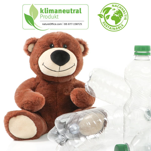 Peluche ours recyclée | Peluche publicitaire Marron