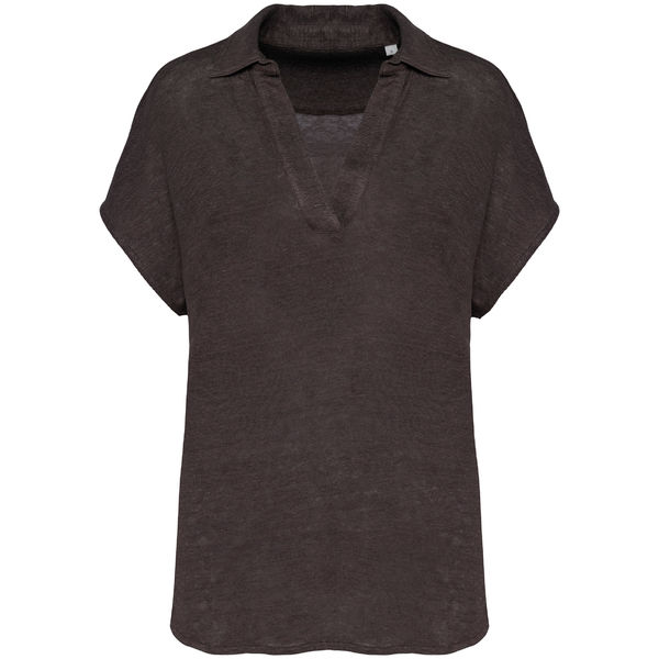 Polo lin F | Polo publicitaire Stone Grey 2