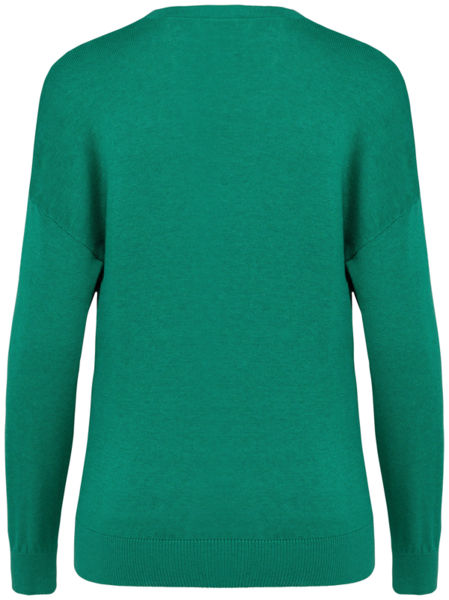 Pull V Lyocell F | Pull publicitaire Gemstone Green