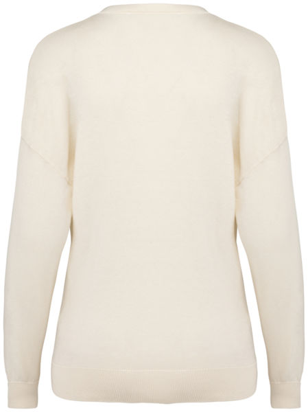 Pull V Lyocell F | Pull publicitaire Ivory