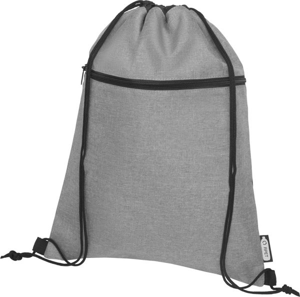 Sac cordon Ross | Sac avec cordon personnalisable Gris chiné moyen