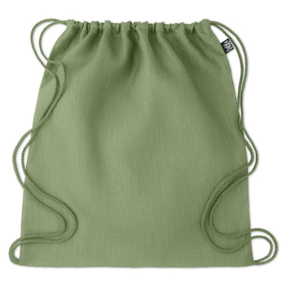 Sac à cordons chanvre | Sac à cordons personnalisé Green