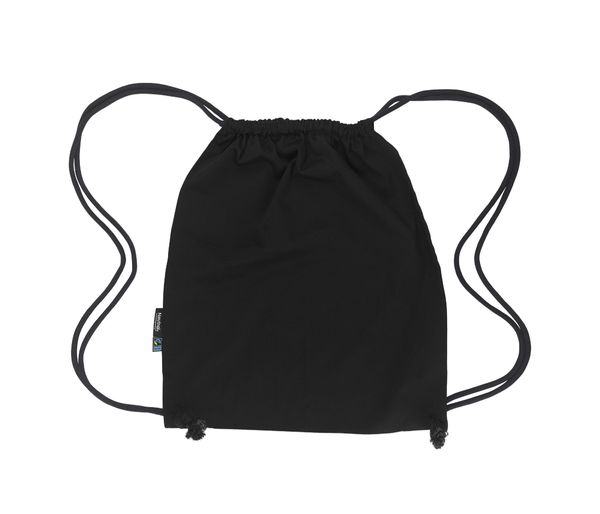 Sac corde coton bio | Sac à dos publicitaire Black