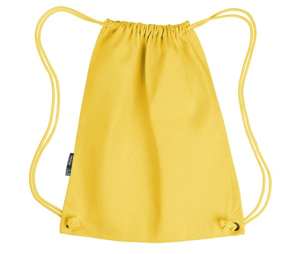 Sac corde coton bio | Sac à dos publicitaire Yellow