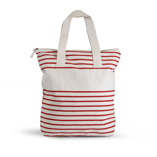 Biobeach avec fond | Sac shopping publicitaire Rouge