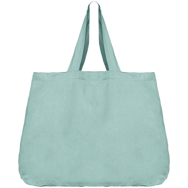 Sac shopping lin | Sac de shopping publicitaire Jade green