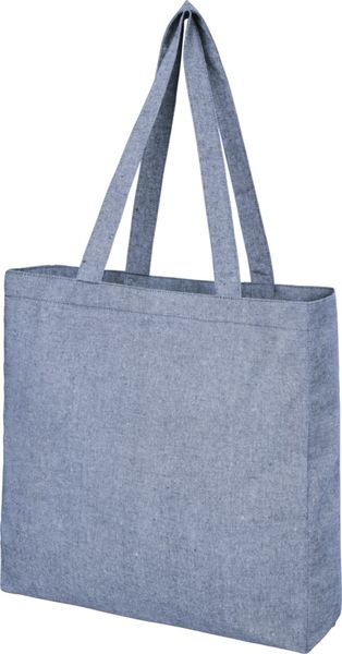 Sac soufflet Pheebs | Sac shopping personnalisé Bleu bruyère