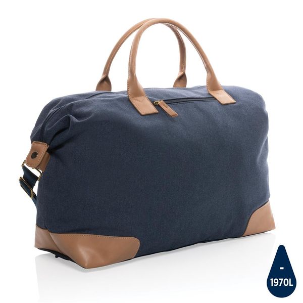 Sac voyage toile recyclé | Sac de voyage publicitaire Blue