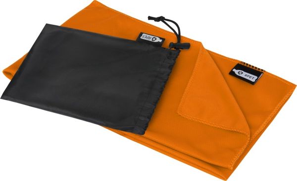 Serviette rPET Raquel | Serviette de sport publicitaire Orange