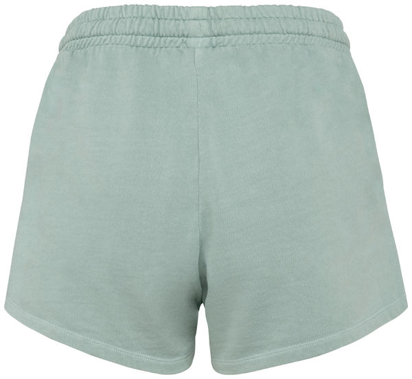 Short coton bio Terry F | Short publicitaire Washed Jade Green