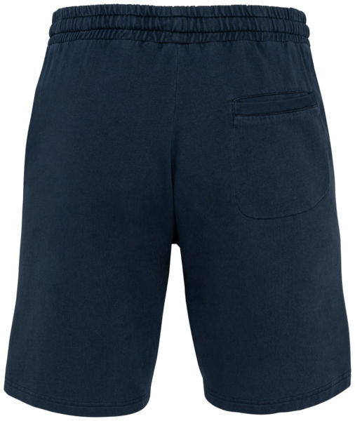 Short coton bio Terry H | Short publicitaire Washed navy blue