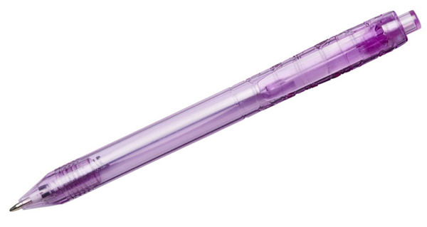 Stylo bille Vancouver | Stylo bille personnalisable Transparent Purple