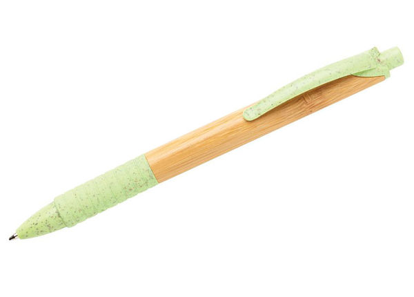 Stylo bambou fibre de paille | Stylo bille personnalisé Green