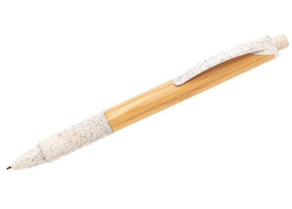 Stylo bambou fibre de paille | Stylo bille personnalisé White
