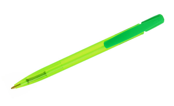 Stylo bille Media Clic | Stylo bille publicitaire Vert clair clear