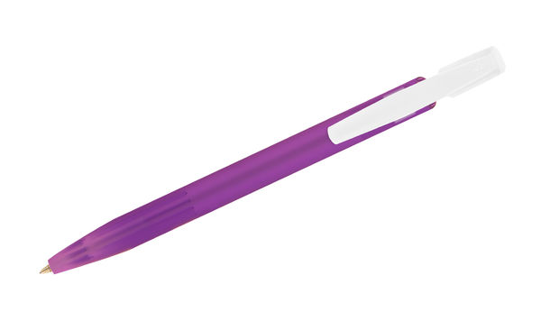 Stylo bille Media Clic | Stylo bille publicitaire Violet frost