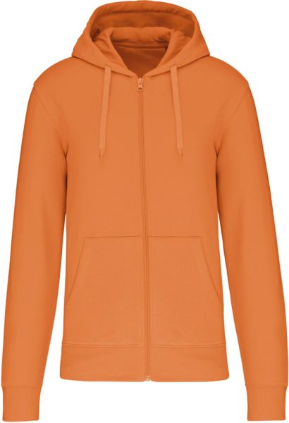 Sweat zippé capuche H | Sweat à capuche publicitaire Light orange