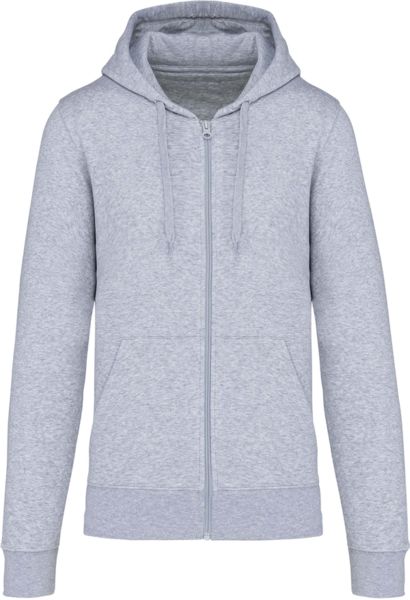 Sweat zippé capuche H | Sweat à capuche publicitaire Oxford Grey