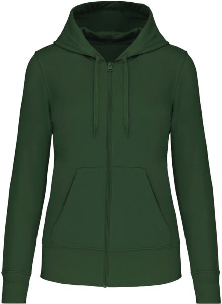 Sweat zippé capuche F | Sweat à capuche publicitaire Forest Green