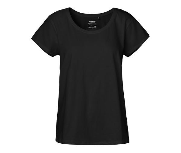 T-shirt loose fit coton bio F | T-shirt personnalisé Black