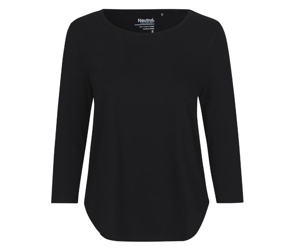 T-shirt 3/4 coton bio F | T-shirt personnalisé Black