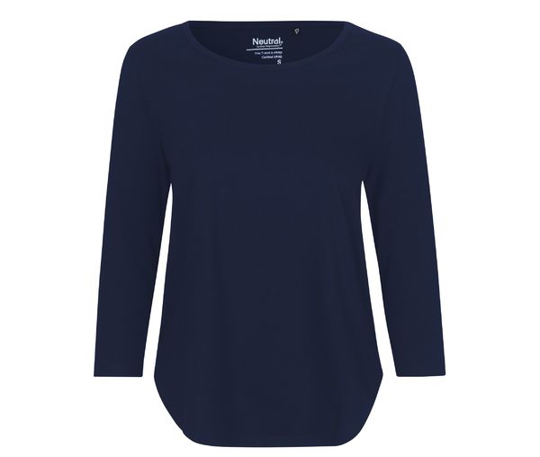 T-shirt 3/4 coton bio F | T-shirt personnalisé Navy