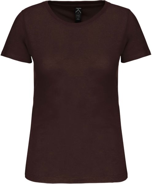 T-shirt col rond bio F | T-shirt publicitaire Chocolate