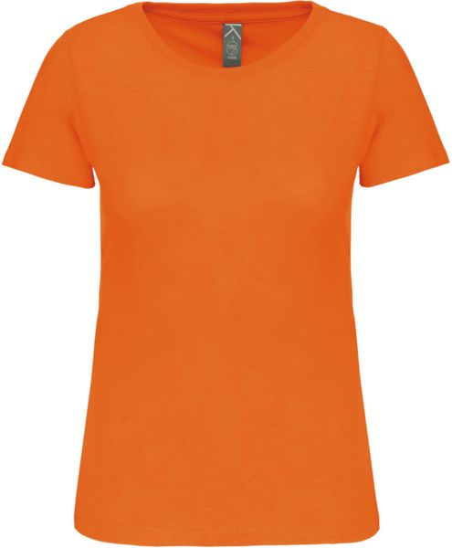 T-shirt col rond bio F | T-shirt publicitaire Orange