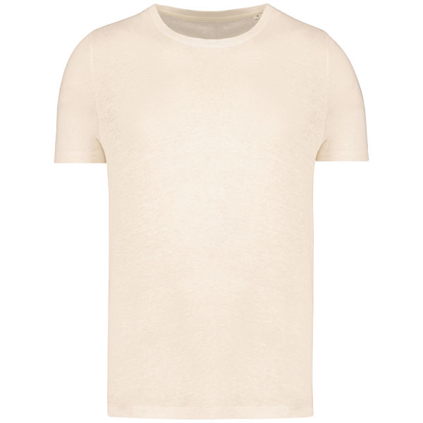 T-shirt lin col rond H | T-shirt publicitaire Ivory