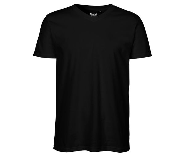 T-shirt col v coton bio H | T-shirt publicitaire Black