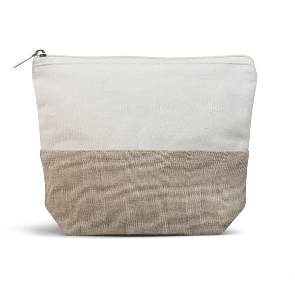 Trousse coton biologique | Trousse de voyage personnalisé Beige